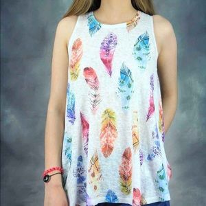 P.S kate feather loose fit tank